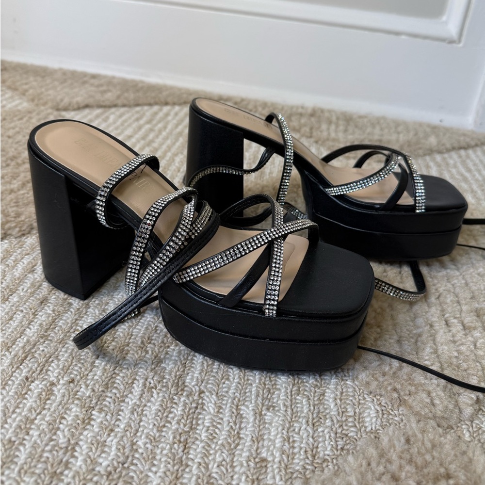 Platform Wrap Up Heels